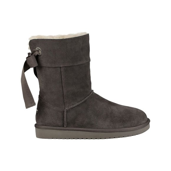 Koolaburra by UGG Gray Short Suede Winter Boots Women 8 - Picture 2 of 8